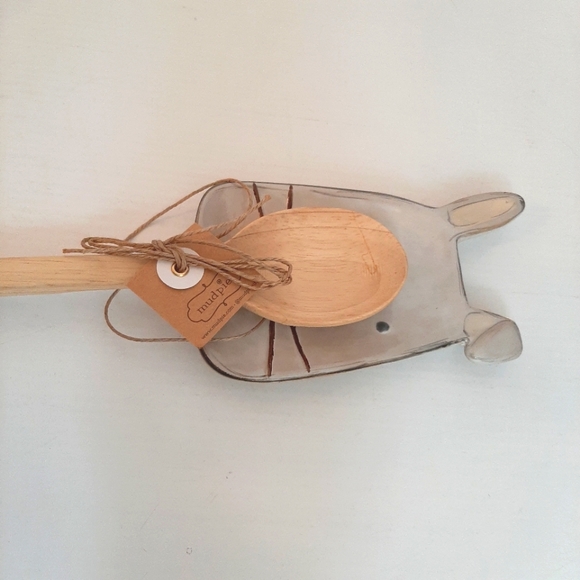 Mud Pie Decorative Stoneware Bunny Spoon Rest & Spoon - Picture 6 of 16
